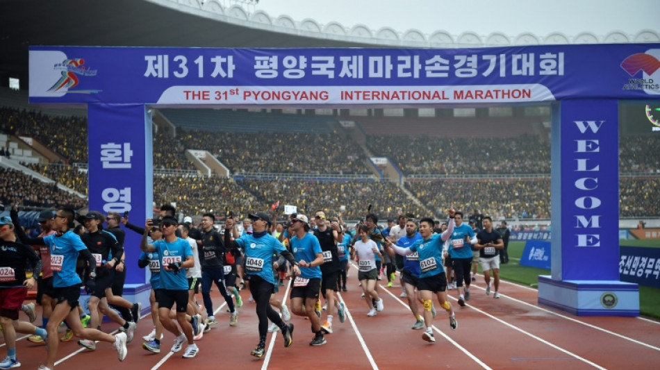 Foreigners run in N.Korea's first Pyongyang Marathon for six years