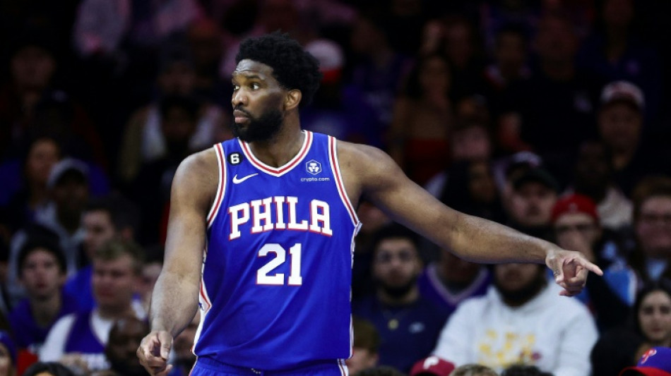 Embiid to miss two games for NBA 76ers with left foot strain
