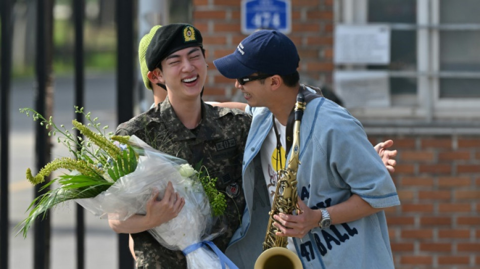 S&uuml;dkorea: &Auml;ltestes Mitglied der K-Pop-Band BTS beendet Milit&auml;rdienst