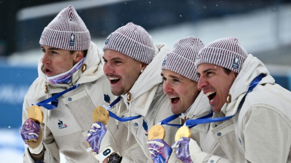 JO: ascenseur &eacute;motionnel et page d'histoire pour les biathl&egrave;tes fran&ccedil;ais en relais