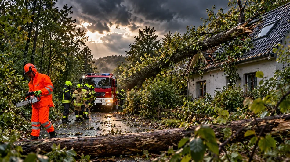 Orkantief Manja verursacht zahlreiche Feuerwehreins&auml;tze