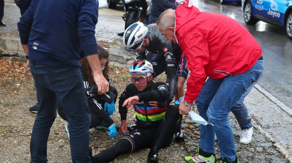 Evenepoel 'happy' after double crash at Giro 