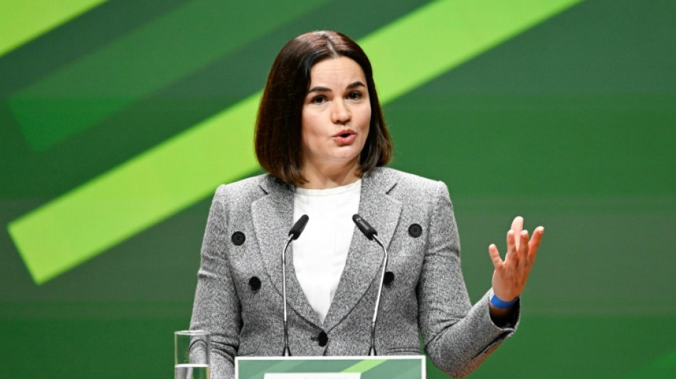 Tichanowskaja ruft auf Gr&uuml;nen-Parteitag zu weiterer Unterst&uuml;tzung von Belarus auf
